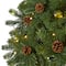 7.5ft. Pre-Lit Rocky Mountain Spruce Artificial Christmas Tree with Pinecones, Clear LED Lights